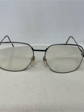 Men's Metal Rectangular Glasses in Gunmetal